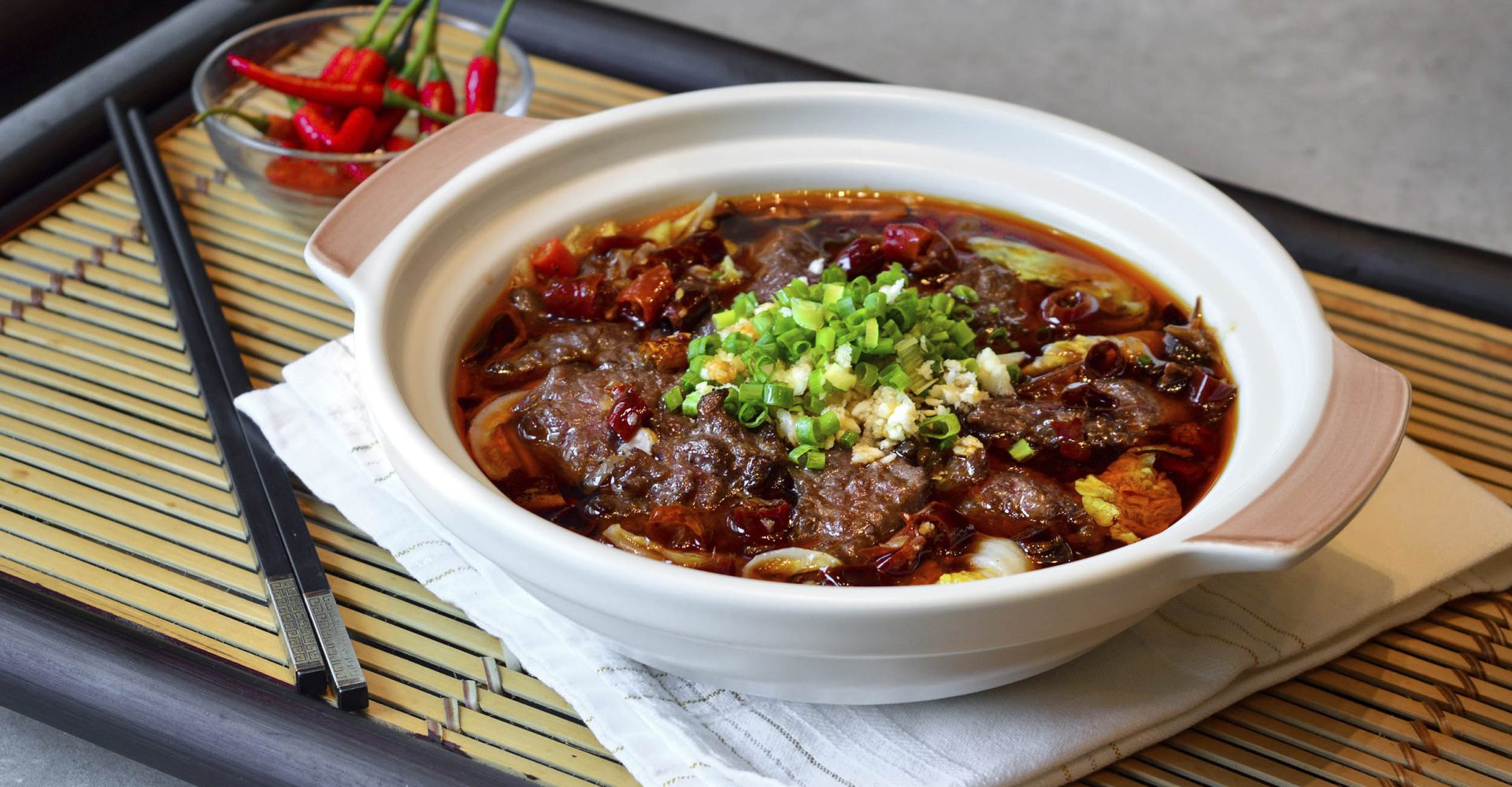 Xiu Beef - Beef in spicy Szechuan broth