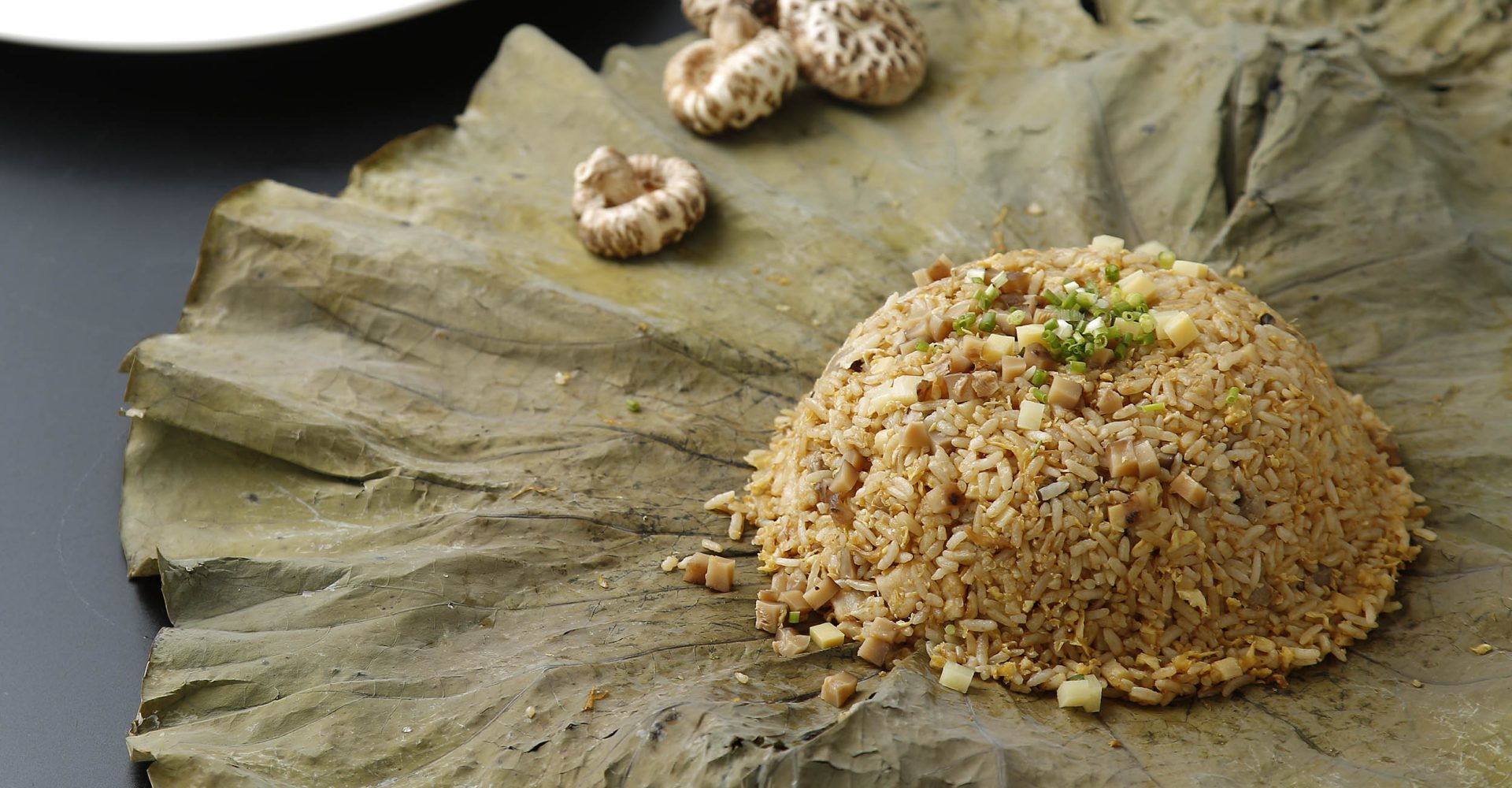 Fried rice wrapped in lotus leaf