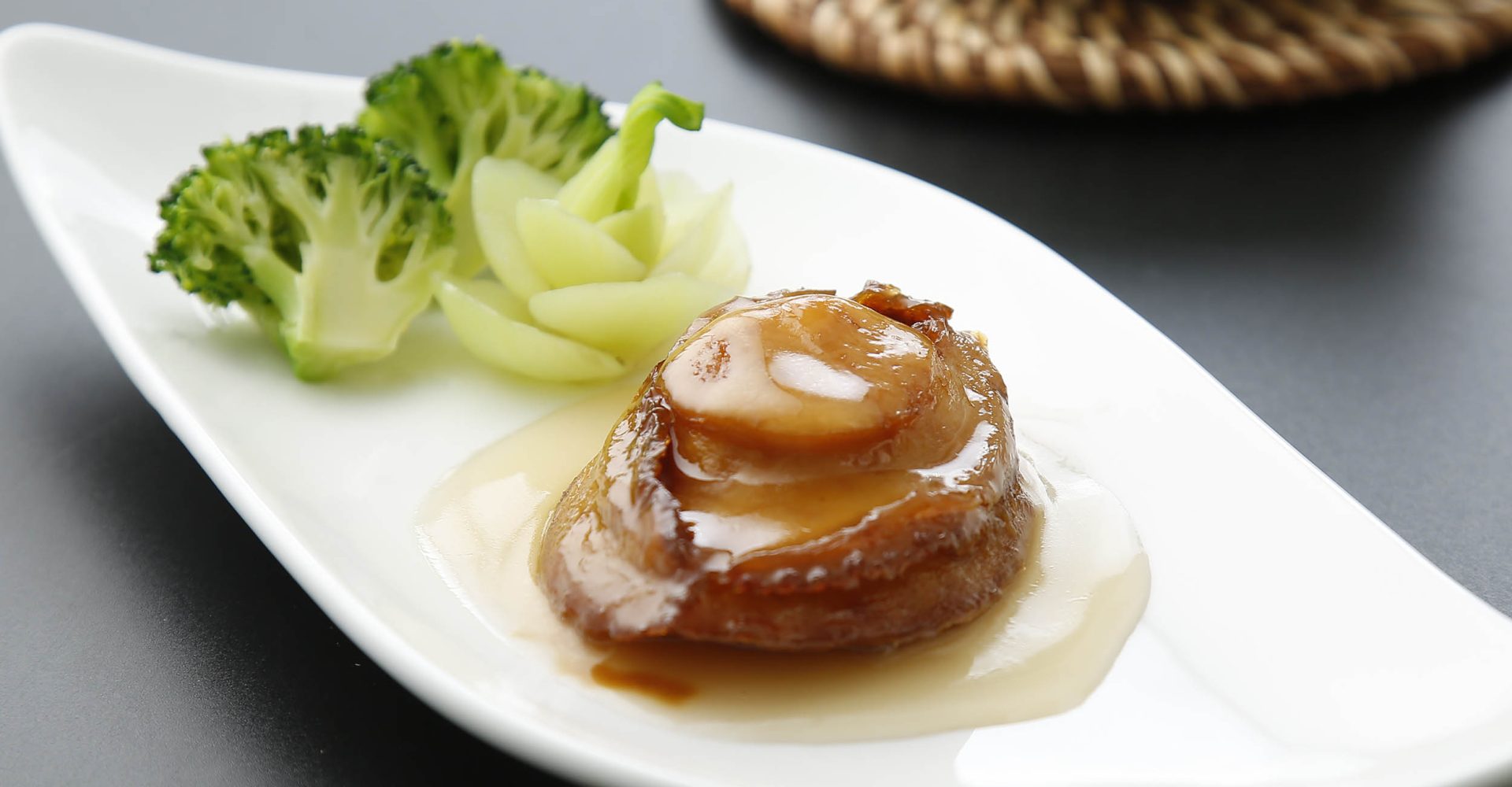 Braised 3-head abalone in superior sauce